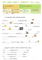 English Worksheet: Do - Does exercises