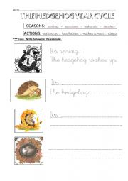 English Worksheet: THE YEAR CYCLE OF THE HEDGEHOG