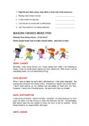 English Worksheet: Reading Comprehension