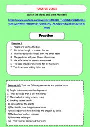 English Worksheet: PASSIVE VOICE