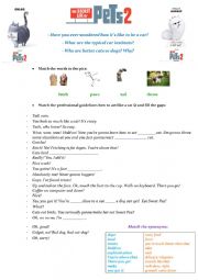 English Worksheet: The secret life of pets 2 - How to be a cat