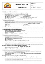 mixed language worksheet