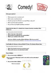 English Worksheet: Comedy