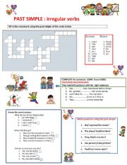 Past Simple Irregular verbs Crossword