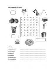 English Worksheet: Birthday vocabulary