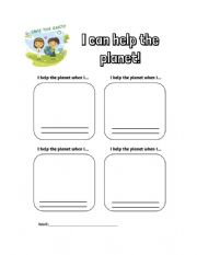 English Worksheet: Help the planet - Worksheet