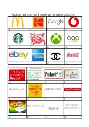 English Worksheet: Company Logos and Slogans