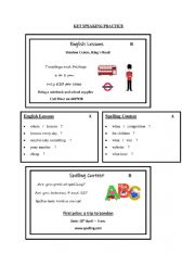 English Worksheet: KET Speaking practice