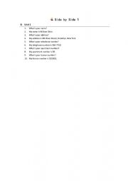 English Worksheet: personal information