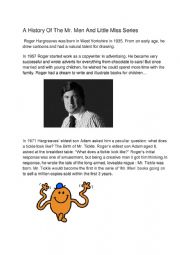 English Worksheet: A history of Mr Men and little Misses