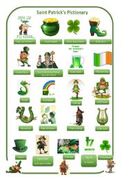English Worksheet: Saint Patricks Day  Pictionary