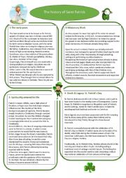 English Worksheet: History of Saint Patrick