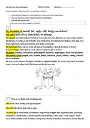English Worksheet: Project about describing monsters or people