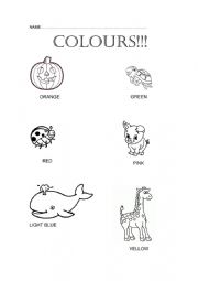 English Worksheet: Colors
