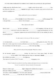 English Worksheet: A Mystery Murder