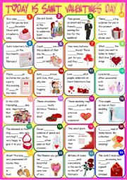 English Worksheet: Saint Valentines Day : be for young learners