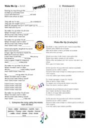 English Worksheet: Wake me up - Song