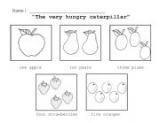 English Worksheet: The very hungry caterpillar vocabulary