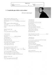 English Worksheet: All of me