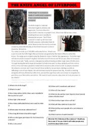 English Worksheet: The Knife Angel