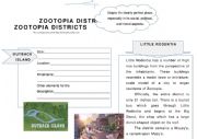 English Worksheet: Zootopia, reading and speaking in groups part 3