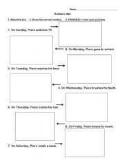 routines days of the week- to draw