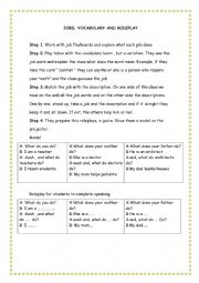 English Worksheet: Jobs roleplay