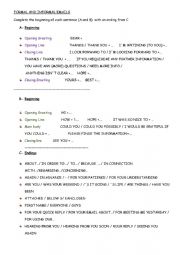 English Worksheet: formal and informal emails