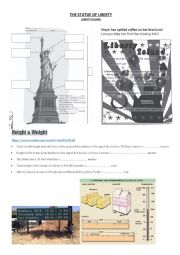 English Worksheet: The Statue of Liberty