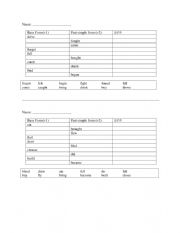 irregular verbs past tense quiz a-f