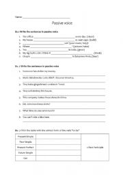 English Worksheet: Passive voice - a short test