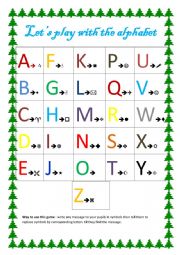 English Worksheet: lets play with the alphabet