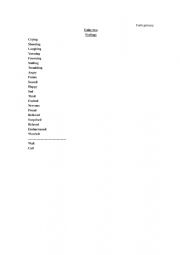 English Worksheet: Forth primary