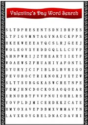 Valentines Day Word Search