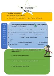 English Worksheet: If - clause type II