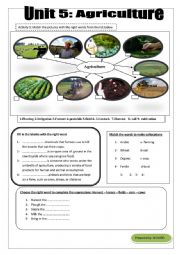English Worksheet: Vocabulary related to Agriculture 