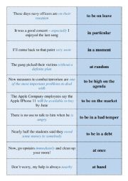 Preposition + noun (synonymic phrases)