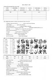 English Worksheet: Play-Go-Do / Likes-Dislikes