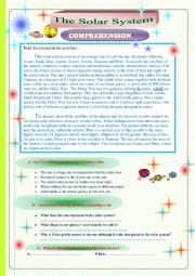 English Worksheet: The Solar system