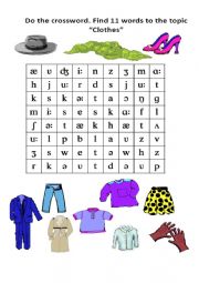 English Worksheet: Searchword 