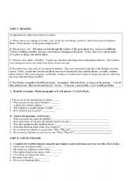 English Worksheet: OPINION ESSAY