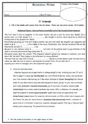 English Worksheet: Remedial work