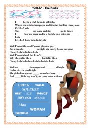 English Worksheet: Lola - The Kinks