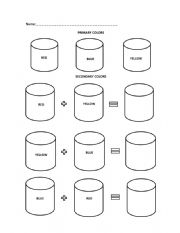 English Worksheet: Primary and Secondary colors