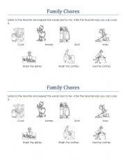 English Worksheet: Family chores 