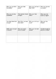 English Worksheet: Too and enough