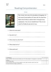 English Worksheet: Groot prsentation