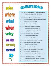 English Worksheet: MAKING QUESTIONS