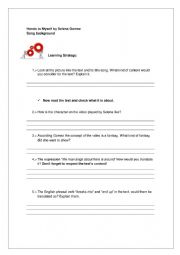 English Worksheet: Hands to Myself