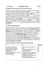 2nd formers consolidation tasks